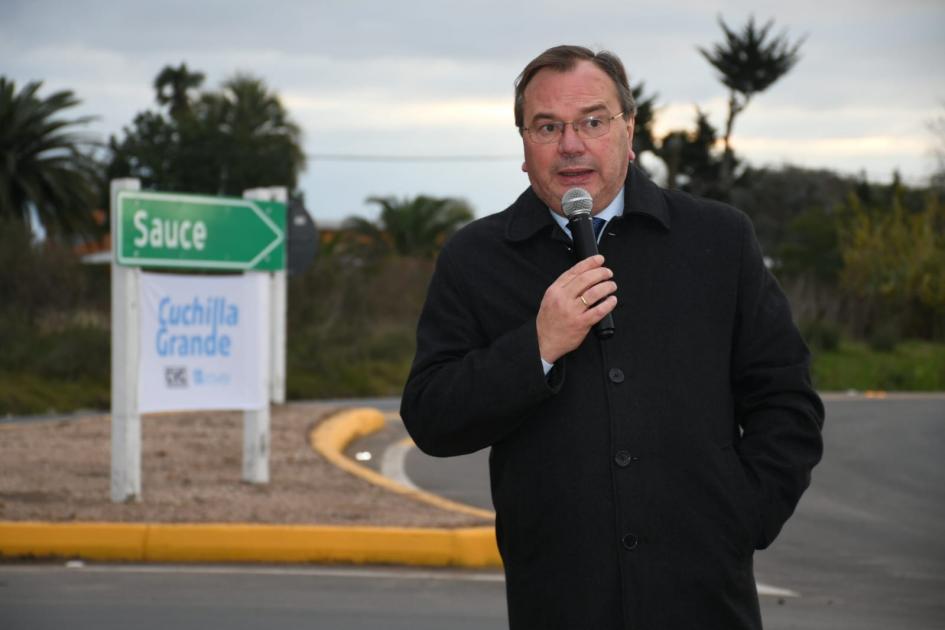 Se inauguraron obras en ruta 6, entre by pass de Sauce y ruta 11 MTOP